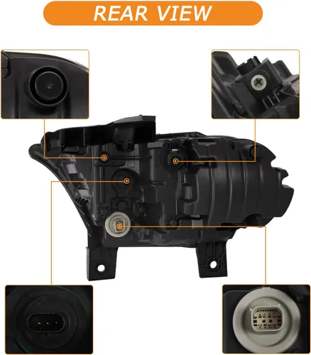 Vista 6 de Conjunto de faros LED cromados para Dodge Durango 2021 lado derecho del pasajero