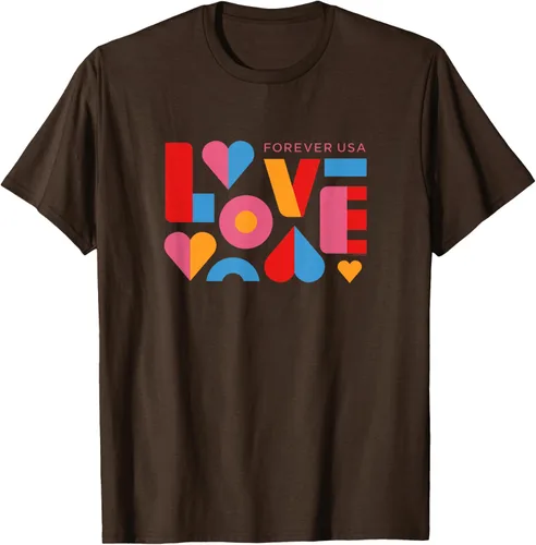 Vista 4 de USPS Camiseta Forever USA Love, Negro