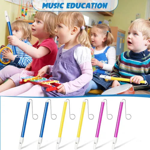Vista 5 de Civaner 6 piezas de silbato deslizante para niños, silbatos deslizantes para adultos, juguete musical para padres e hijos, juegos educativos