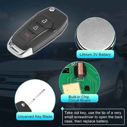 Vista 4 de X AUTOHAUX 315MHz N5F-A08TAA Reemplazo inteligente de proximidad sin llavero remoto para Ford F150 F250 F350 2015-2019 para F450 F550 2018-2019