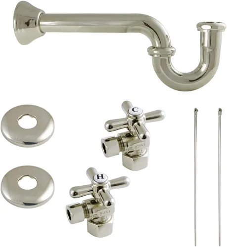 Vista 14 de Kingston Brass KPK107P Trimscape Kit de suministro de fontanería combinado, latón cepillado Cobrizo cepillado