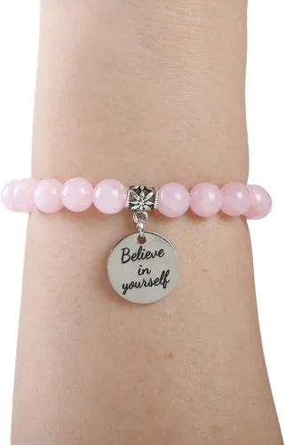 Vista 6 de Jovivi - Pulsera de 7 chakras con piedras preciosas naturales, cuentas de yoga, cristales curativos reiki, cuentas elásticas con abalorio inspirador