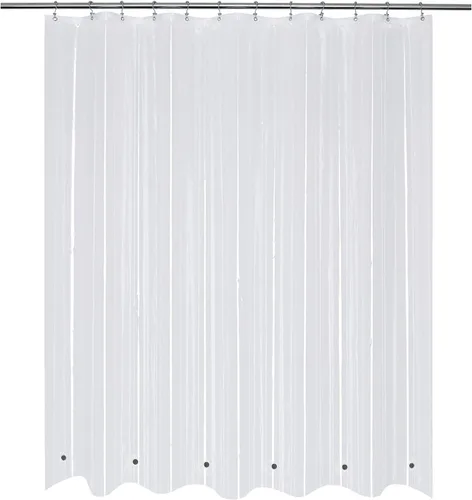 Vista 12 de Cortina de regadera para cabina de ducha 36x72, forro de cortina de regadera de plástico PEVA para baño, ligera e impermeable, 36 x 72, transparente