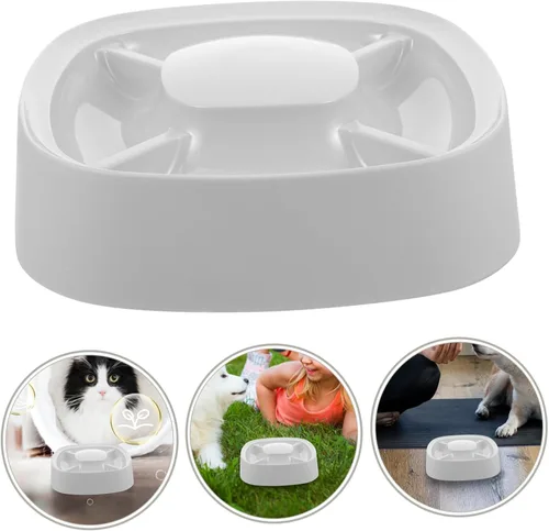 Vista 5 de Mipcase Comedero lento para mascotas para perros y gatos, platos divididos para mascotas, gran capacidad, fácil
