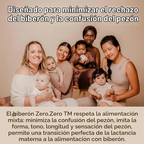 Vista 4 de Suavinex Zero Zero - Biberón anti cólico, 6 onzas, ligero, paquete de 1 Claro