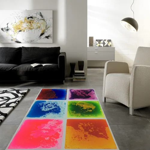 Vista 2 de Art3d Coloridos rompecabezas líquidos de pista de baile Sistema de suelo decorativo Playmat