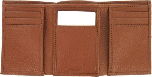 Vista 2 de Cole Haan Mens Cognac cuero tri-Fold cartera, Billetera plegable, talla única , Coñac