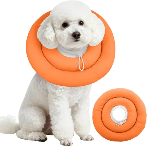 Vista 14 de IDOMIK - Collar de recuperación para perros, cono suave impermeable para perros después de la cirugía Comfy Protective Elizabethan Collar