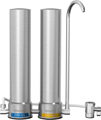 Vista 17 de Waterdrop Filtro de agua para grifo de fregadero, sistema de filtro de agua de encimera de 4000 galones y recordatorio de vida del filtro, reduce