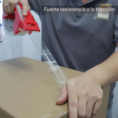 Vista 6 de BOMEI PACK 12 rollos de cinta de embalaje transparente con dispensador gratis, cinta de repuesto resistente para envío y embalaje, 2.4 mil 1.88
