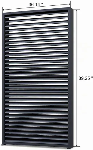 Vista 2 de PURPLE LEAF - Accesorio para pérgola con persiana, rejilla de aluminio 94AS de 3 paneles para privacidad óptima y control de la luz solar, pared