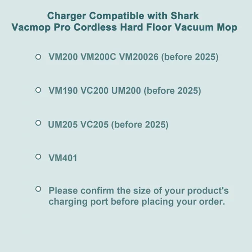 Vista 2 de Cargador para Shark Vacmop VM200 VM190 VM20026 VC200 UM200 UM205 VC205 Serie 10.8V Li-ion Batería Pro Inalámbrica de Piso Duro Trapeador - 5.5 x 2.5