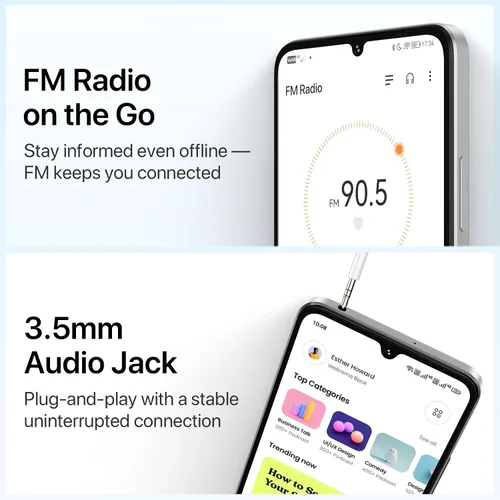Vista 5 de UMIDIGI Teléfonos celulares desbloqueados G9A Android 14 2025, 6.75 pulgadas HD+ 90Hz pantalla Smartphone, 8 (4+4) GB+64GB 2TB procesador Octa-Core