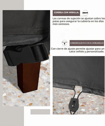 Vista 5 de ULTCOVER Funda impermeable para silla de patio – Funda para silla de césped individual para asiento profundo para exteriores que se adapta a hasta