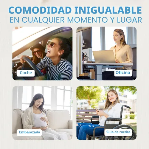 Vista 7 de Lofty Aim Cojín de asiento de automóvil, cómoda almohada de asiento de espuma viscoelástica para conducir, alivio del dolor de espalda y ciática