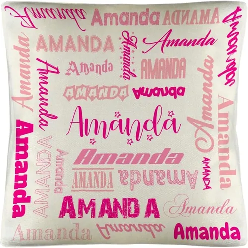 Vista 7 de Funda de almohada personalizada con nombre, fundas de almohada de lino con nombre personalizado, funda de almohada personalizada con tu nombre
