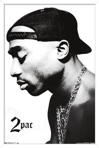 Vista 11 de Trends International Tupac - Póster de pared de perfil, 14.725 x 22.375 pulgadas, versión enmarcada de madera de granero Versión enmarcada Barnwood