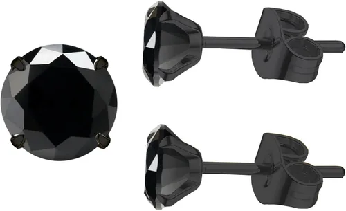 Vista 8 de Impresionante piedra de cuarzo hipoalergénica de obsidiana negra 5A, acero inoxidable 316L, hipoalergénicos, para cartílago tragus, caja de regalo