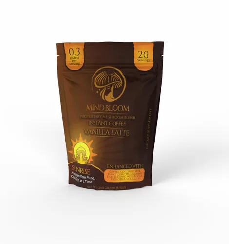 Vista 6 de Café instantáneo Sunrise Vanilla Latte - Mezcla patentada de hongos