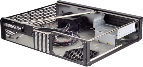 Vista 5 de Silverstone Tecnología Milo ML04 Tipo-C Puerta delantera de aluminio/cuerpo de acero Micro ATX Media Center/HTPC Caso, SST-ML04B-C