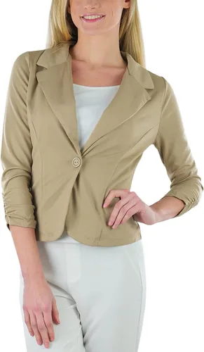 Vista 97 de ToBeInStyle Blazers de manga larga con cremallera y botones para mujer