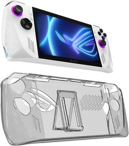 Vista 2 de ROG Ally Funda protectora compatible con ASUS Rog Ally 7 pulgadas 120Hz Gaming Handheld, FiiMan Ultra Clear Crystal Transparent Hard Shell Full Body