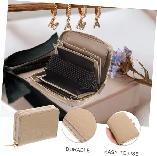 Vista 5 de EXCEART Cartera Billeteras De Hombres Cuero Original Moda Bolsa Cambio de Almacenamiento Bolsa para Tarjetas Organizador Portátil Titular de Crédito