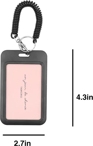 Vista 7 de JUMISEE Transparente acrílico Kpop Photocard titular negro tarjeta de crédito tarjeta protectora caso exhibición foto titular bolsa colgante
