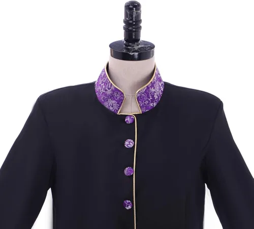 Vista 6 de Lady Trumpt Sleeve Clero Cassock Medieval Sacerdote Robe Halloween Cosplay Disfraz Capa