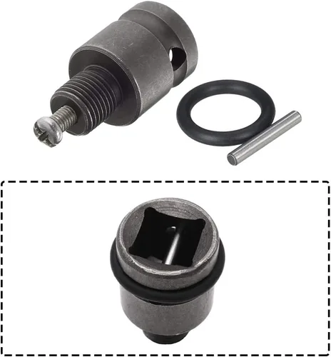 Vista 8 de Portabrocas sin llave de 2-13 mm, adaptador de conversión de cambio rápido con 1/2 pulgada de rosca 20UNF, adaptador hembra cuadrado de 12,7 mm