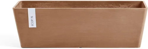 Vista 15 de Ecopots Bruges - Maceta compuesta rectangular moderna y duradera para interiores y exteriores, a base de reciclaje, color gris oscuro, 17.75 pulgadas