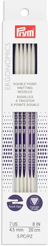 Vista 10 de Prym Ergonomics - Aguja de tejer de doble punto de 8 pulgadas, tamaño 1 (paquete de 5)
