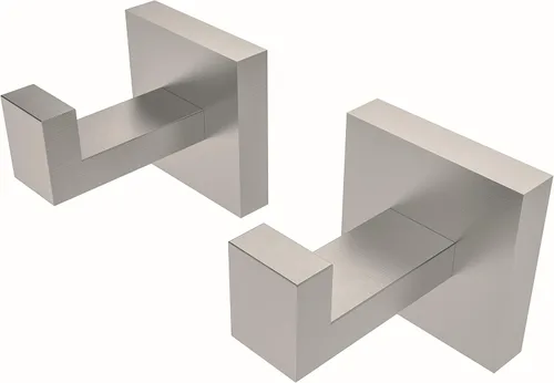 Vista 13 de Ruacq Ganchos para toallas para baños, ganchos cuadrados de acero inoxidable resistentes, colgador de toallas montado en la pared para bata
