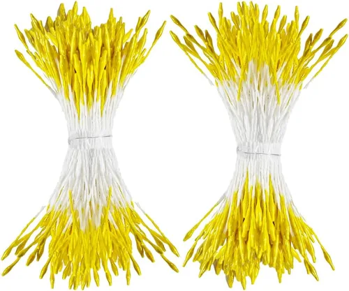 Vista 18 de HAHIYO 1000 piezas de 0.039 in negro perla doble cabeza flor Pistilo para hacer flores, decoración de álbumes de recortes, mini hecho a mano