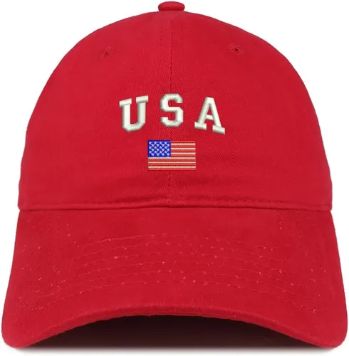 Vista 5 de Gorra patriótica bordada con bandera estadounidense y Estados Unidos Negro