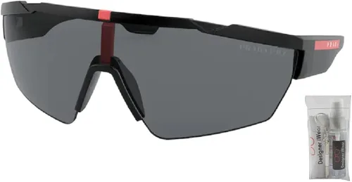 Vista 2 de Prada PS03XS Shield Sunglasses for Men BUNDLE With Designer iWear Complimentary Eyewear Kit