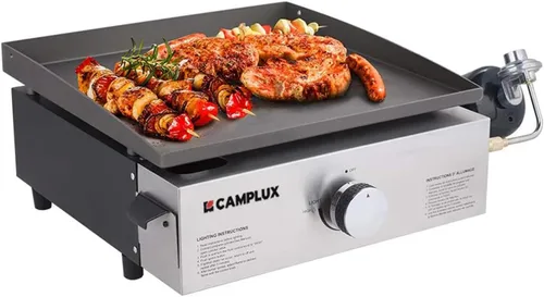 Vista 9 de CAMPLUX Horno de pizza de 17 pulgadas para parrilla con bolsa de almacenamiento y piedra de cordierita de 14.8 x 13 pulgadas, termómetro integrado