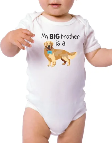 Vista 2 de My Big Brother is a Golden Retriever - Body para bebé unisex