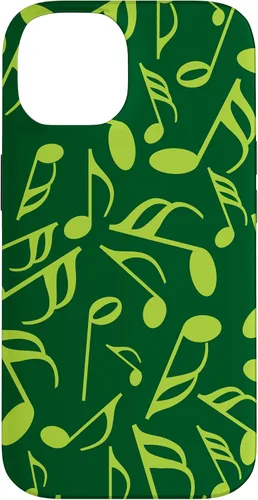 Vista 4 de Funda para iPhone 11 Pro Max con notas musicales verdes