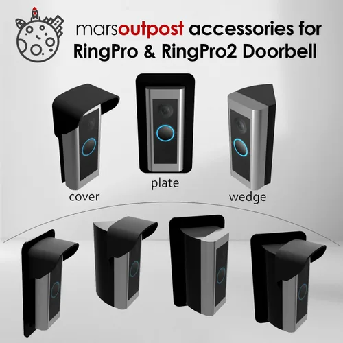 Vista 6 de Funda compatible con timbre de video RingPro y Pro2 Protección de cámara contra la luz de lluvia Delgado y fuerte