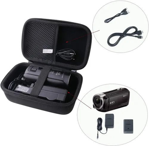 Vista 4 de waiyu - Funda rígida para cámara de vídeo portátil Canon VIXIA HF R800/HF R600/HF R80