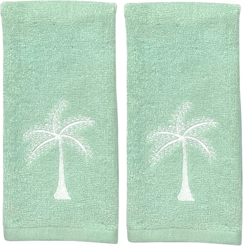 Vista 17 de Serafina Home Toallas de baño suaves y absorbentes para huéspedes: ancla azul náutica con diseño costero de cuerda gris plateada, 2 piezas de 12 "x