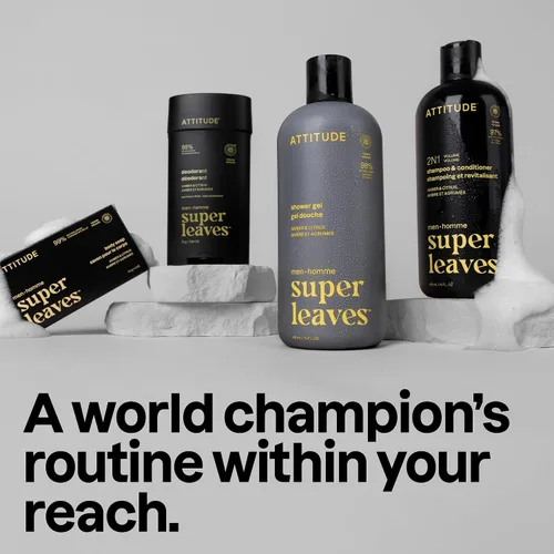 Vista 6 de ATTITUDE Champú y acondicionador 2 en 1 para hombres, voluminizador para cabello fino, con romero y proteína de arroz, 97% ingredientes de origen