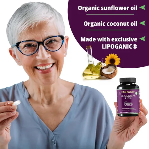 Vista 2 de Suplemento liposomal de picolinato de zinc puro con cobre, apoyo inmunológico, metabolismo y salud de la piel Alta potencia, para adultos, hombres