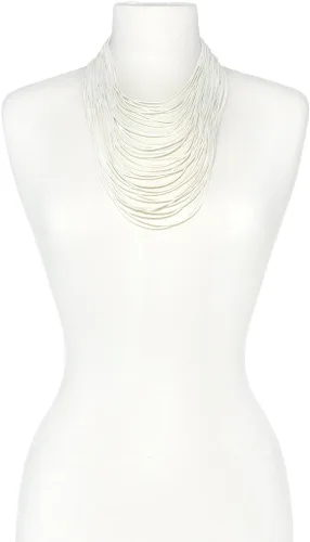 Vista 3 de ZENZII Collar con pechera de varias hebras con cierre magnético para mujer