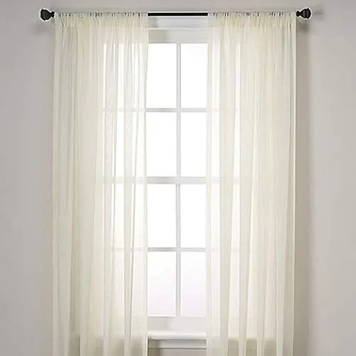 Vista 11 de Sapphire Home Cortinas traslúcidas negras de 63 pulgadas de largo, juego de 2 paneles de cortinas traslúcidas, filtrantes de luz, cortinas Negro
