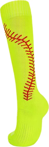 Vista 6 de American Trends Calcetines de sóftbol para niñas y adultos, calcetines de béisbol y sóftbol, calcetines deportivos con puntadas, para niñas jóvenes