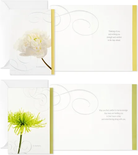 Vista 4 de Hallmark - Tarjetas de condolencia surtidas (flores, 12 tarjetas y sobres)