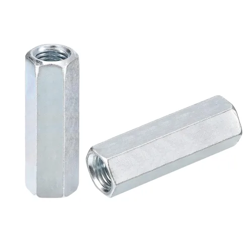 Vista 8 de uxcell Tuercas de acoplamiento M12x19x60mm - Acoplador de varilla roscada hexagonal de acero al carbono galvanizado para muebles, electrónico