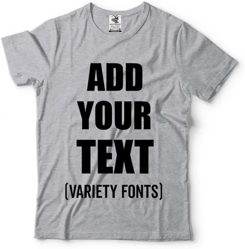Vista 2 de Camiseta personalizada para añadir tu texto, camiseta de algodón personalizada para hombres y mujeres